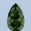 1.06 Ct. Fancy Vivid Green Pear Lab Grown Diamond