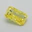0.53 Ct. Fancy Vivid Yellow Radiant Lab Grown Diamond