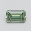 1.00 Ct. Fancy Intense Pacific Green Emerald Lab Grown Diamond