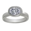 Custom Horizontal Full Bezel Oval Diamond Ring