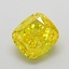 1.02 Ct. Fancy Vivid  Yellow Cushion Lab Grown Diamond