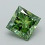 1.06 Ct. Fancy Vivid Green Princess Lab Grown Diamond