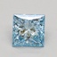 1.54 Ct. Fancy Intense Blue Princess Lab Grown Diamond