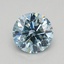 0.56 Ct. Fancy Vivid Blue Round Lab Grown Diamond
