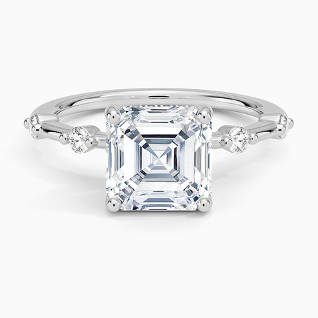 18K White Gold Aimee Hidden Halo Diamond Ring