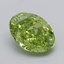 1.00 Ct. Fancy Vivid  Green Oval Lab Grown Diamond