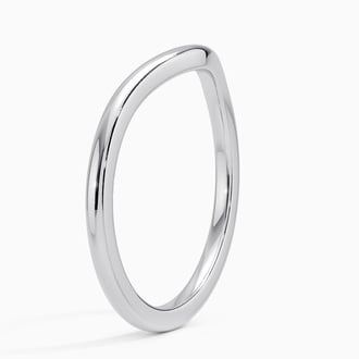1.5mm Curved Wedding Ring in Platinum