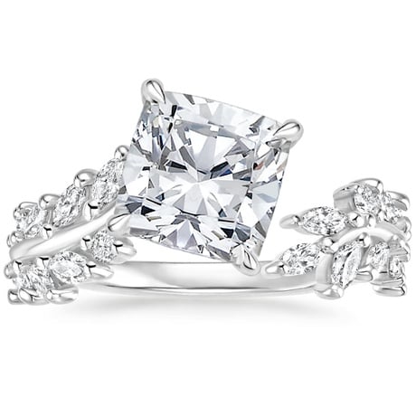 18K White Gold Sweeping Ivy Diamond Ring (1/2 ct. tw.)