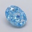 1.06 Ct. Fancy Vivid  Blue Oval Lab Grown Diamond