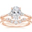 14K Rose Gold Aria Contoured Diamond Bridal Set