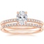 14K Rose Gold Petite Viviana Diamond Bridal Set (1/4 ct. tw.)
