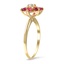 The Ariella Ring, smalltop view on a hand