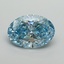 10.02 Ct. Fancy Vivid Blue Oval Lab Grown Diamond
