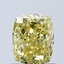 1.06 Ct. Fancy Vivid Yellow Cushion Lab Grown Diamond