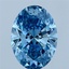 3.05 Ct. Fancy Vivid Blue Oval Lab Grown Diamond