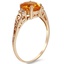 The Ammiel Ring, smalltop view on a hand