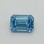 1.51 Ct. Fancy Vivid Malibu Blue Emerald Lab Grown Diamond