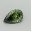 1.06 Ct. Fancy Vivid Green Pear Lab Grown Diamond