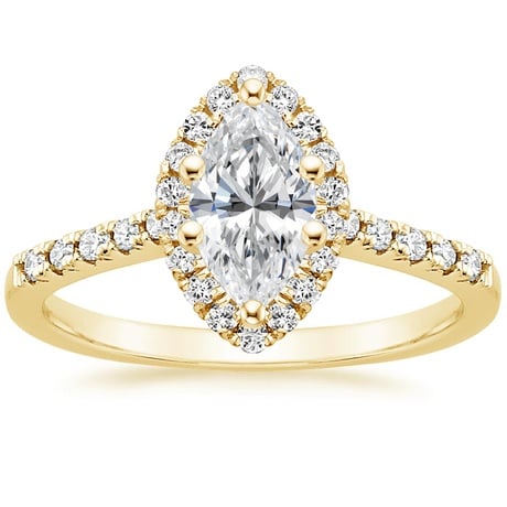 18K Yellow Gold Odessa Diamond Ring (1/5 ct. tw.) with Sonora Diamond Ring (1/8 ct. tw.)