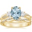18KY Aquamarine Three Stone Petite Twisted Vine Diamond Bridal Set (1/2 ct. tw.), smalltop view