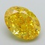 3.14 Ct. Fancy Vivid Yellow Oval Lab Grown Diamond