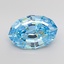 5.09 Ct. Fancy Vivid None Blue Oval Lab Grown Diamond