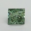 1.07 Ct. Fancy Vivid Pacific Green Princess Lab Grown Diamond
