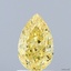 1.29 Ct. Fancy Vivid Yellow Pear Lab Grown Diamond