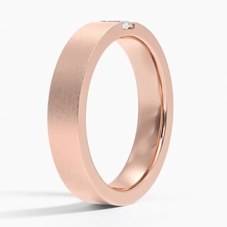 Luxe Apollo Diamond 4.5mm Wedding Ring in 14K Rose Gold
