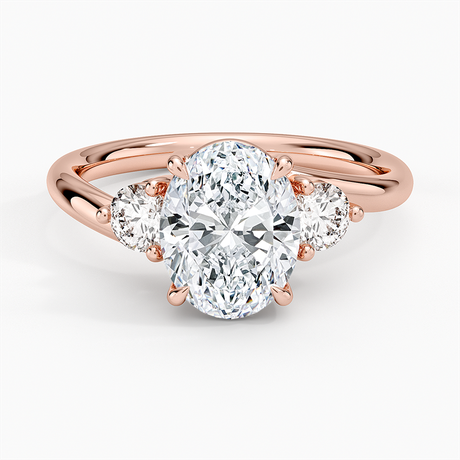 14K Rose Gold Atelier Three Stone Diamond Ring (1/3 ct. tw.)