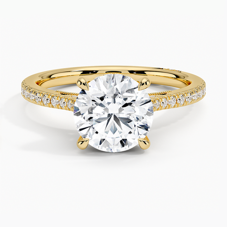 18K Yellow Gold Simply Tacori Cathedral Diamond Ring (1/4 ct. tw.)