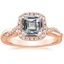 14K Rose Gold Petite Twisted Vine Halo Diamond Ring (1/4 ct. tw.), smalltop view