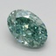 1.28 Ct. Fancy Vivid Bluish Green Oval Lab Grown Diamond