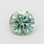 1.07 Ct. Fancy Vivid  Green Round Lab Grown Diamond