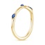 18K Yellow Gold Willow Contoured Ring With Sapphire Accents, smallside view