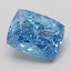 2.01 Ct. Fancy Vivid Blue Cushion Lab Grown Diamond