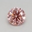 0.40 Ct. Fancy Vivid Pink Round Lab Grown Diamond