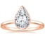 14K Rose Gold Noemi Bezel Ring, smalltop view