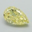 1.06 Ct. Fancy Vivid Yellow Pear Lab Grown Diamond