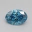 1.05 Ct. Fancy Vivid Blue Oval Lab Grown Diamond