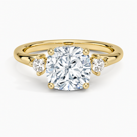 Floating Stone Diamond Engagement Ring
