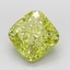 3.50 Ct. Fancy Intense  Yellow Cushion Lab Grown Diamond