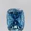 1.50 Ct. Fancy Vivid Blue Cushion Lab Grown Diamond