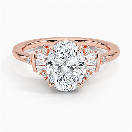 14K Rose Gold Daphne Art Deco Ring (1/8 ct. tw.)