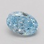 0.91 Ct. Fancy Vivid Blue Oval Lab Grown Diamond