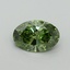 1.23 Ct. Fancy Vivid Green Oval Lab Grown Diamond
