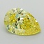 1.24 Ct. Fancy Vivid Yellow Pear Lab Grown Diamond