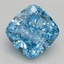 5.08 Ct. Fancy Vivid Blue Cushion Lab Grown Diamond