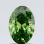 1.38 Ct. Fancy Vivid  Green Oval Lab Grown Diamond