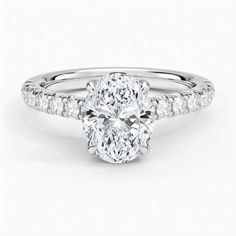 French Pavé Engagement Ring